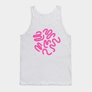 Wiggly pink squiggle print Tank Top